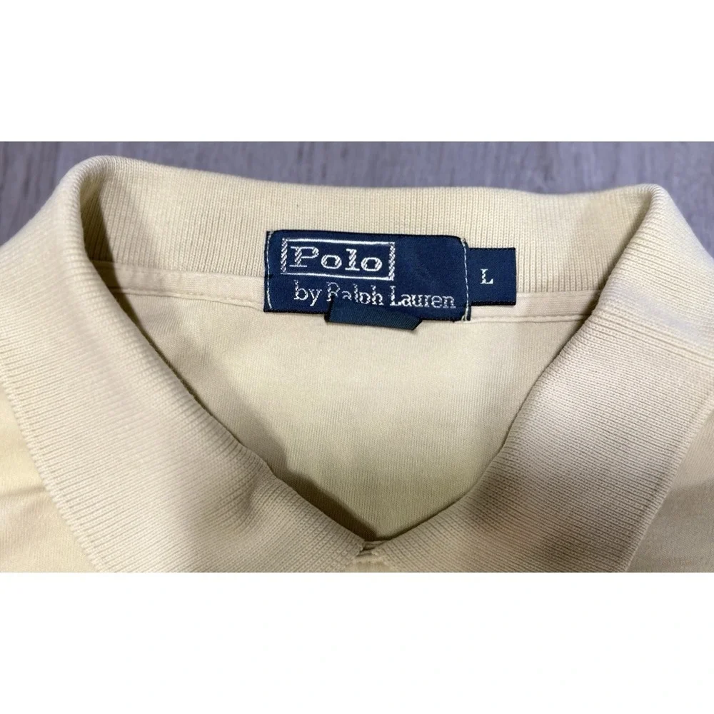 Vintage Polo by Ralph Lauren Polo Shirt Men's L Yellow Short Sleeve Pony Logo